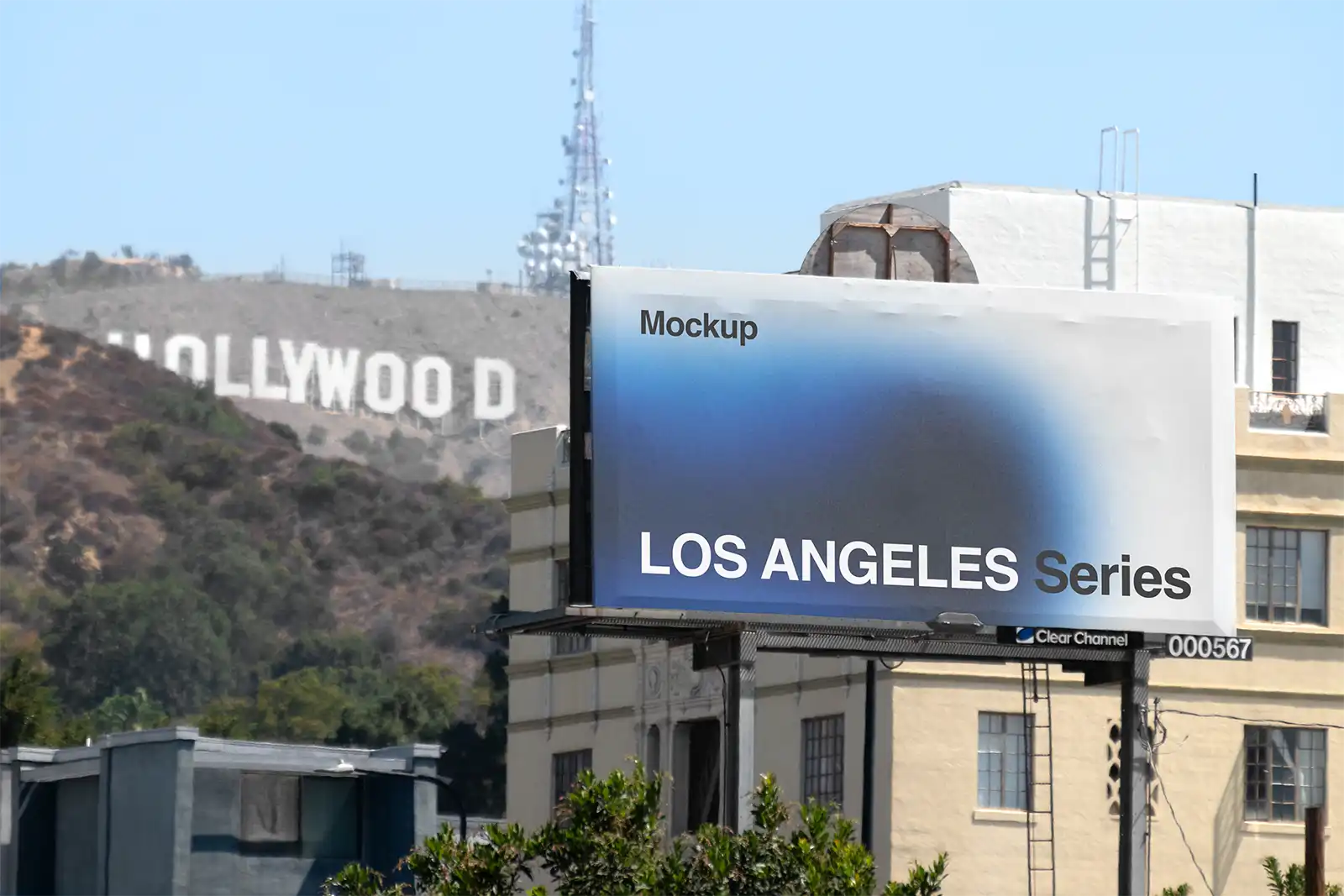 Billboard mockup in Hollywood, Los Angeles