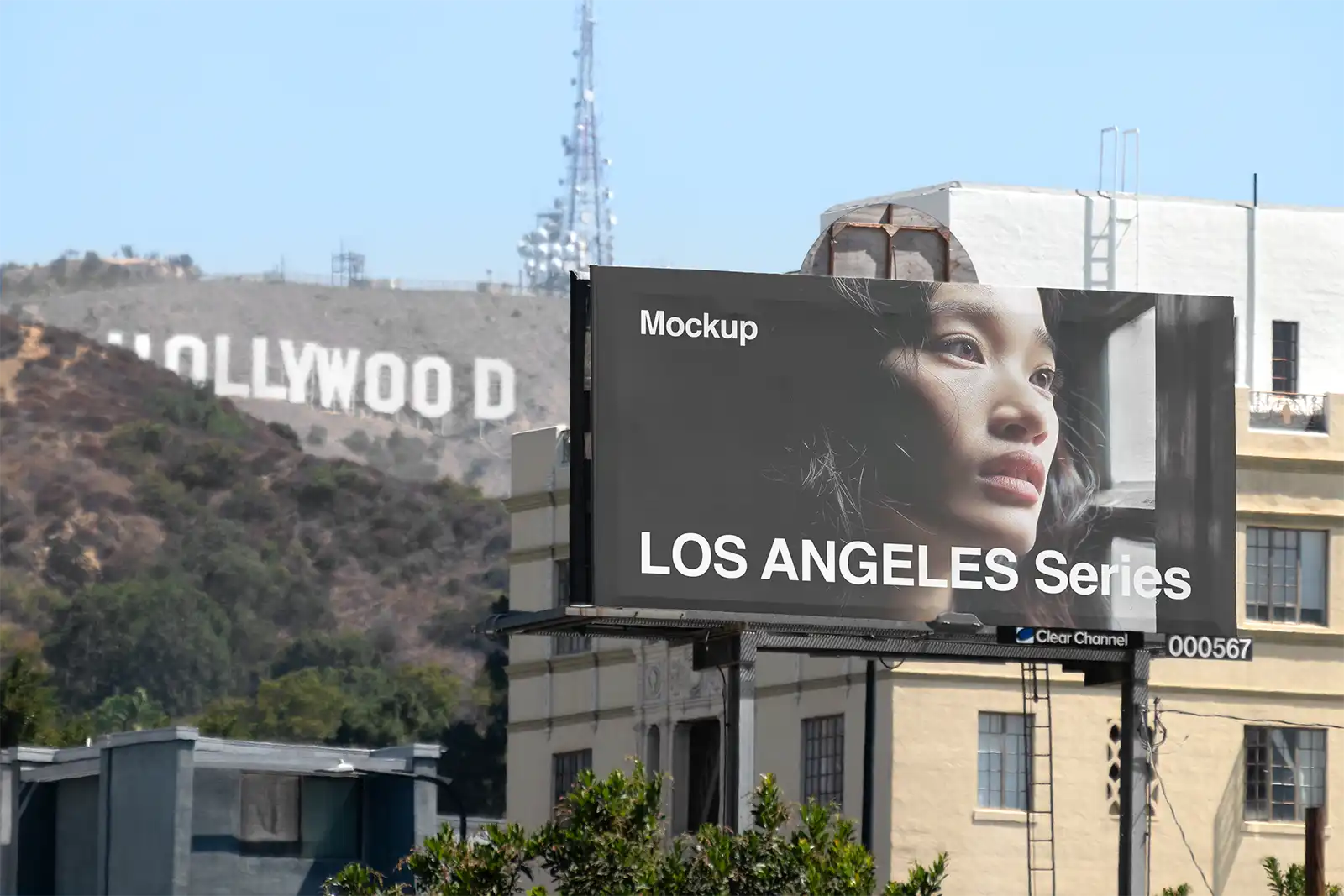 Billboard mockup in Hollywood, Los Angeles