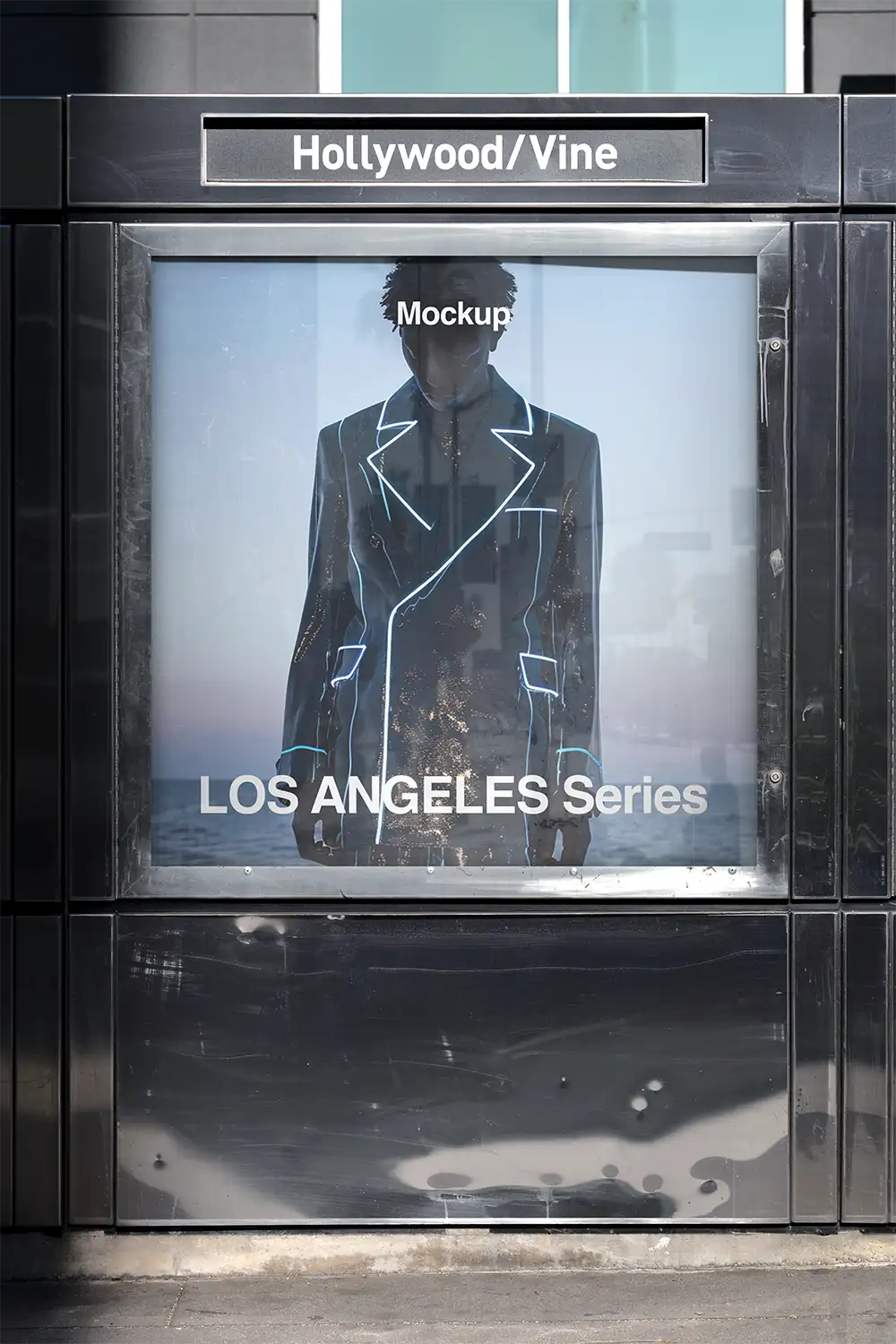 Poster mockup on Hollywood Boulevard in Los Angeles