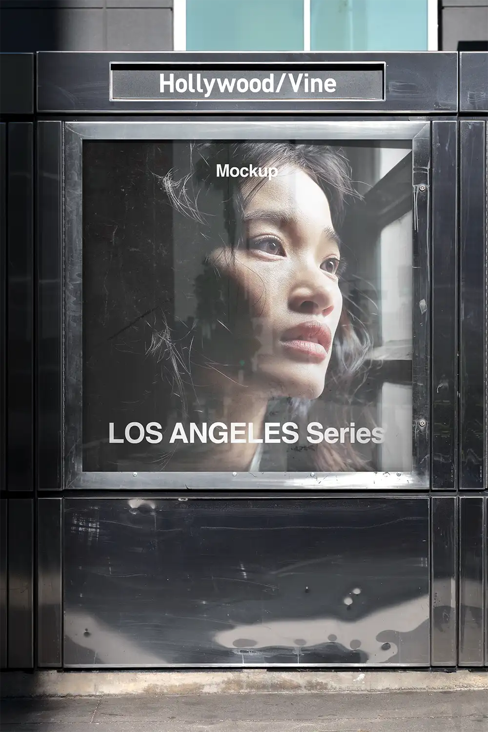 Poster mockup on Hollywood Boulevard in Los Angeles