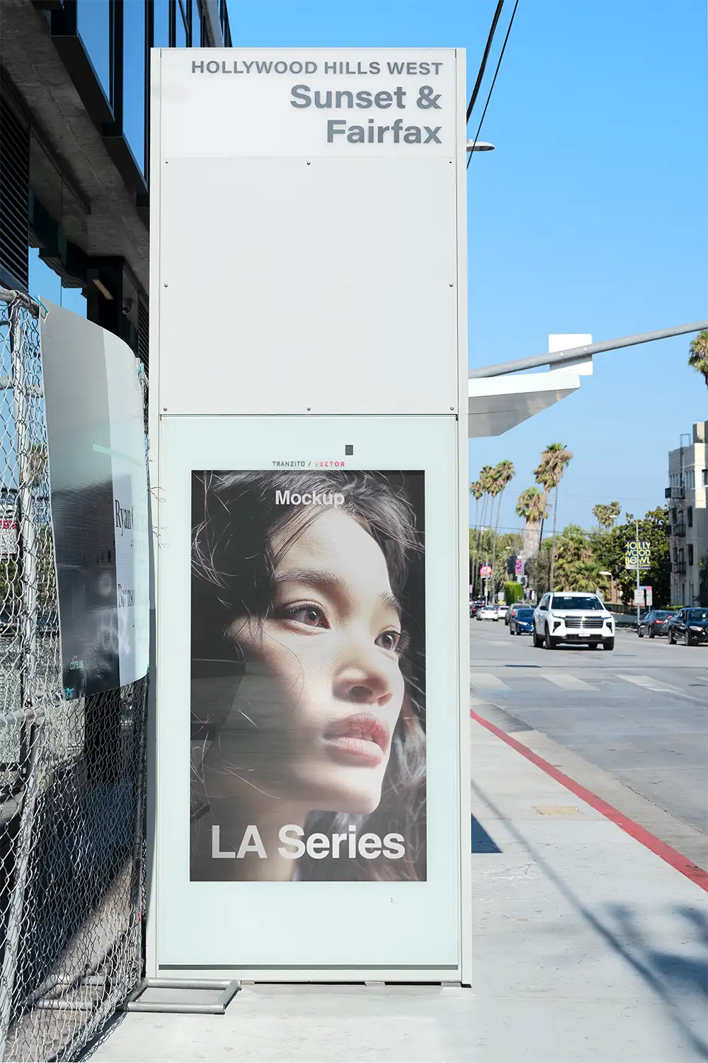 Poster mockup in Hollywood in Los Angeles