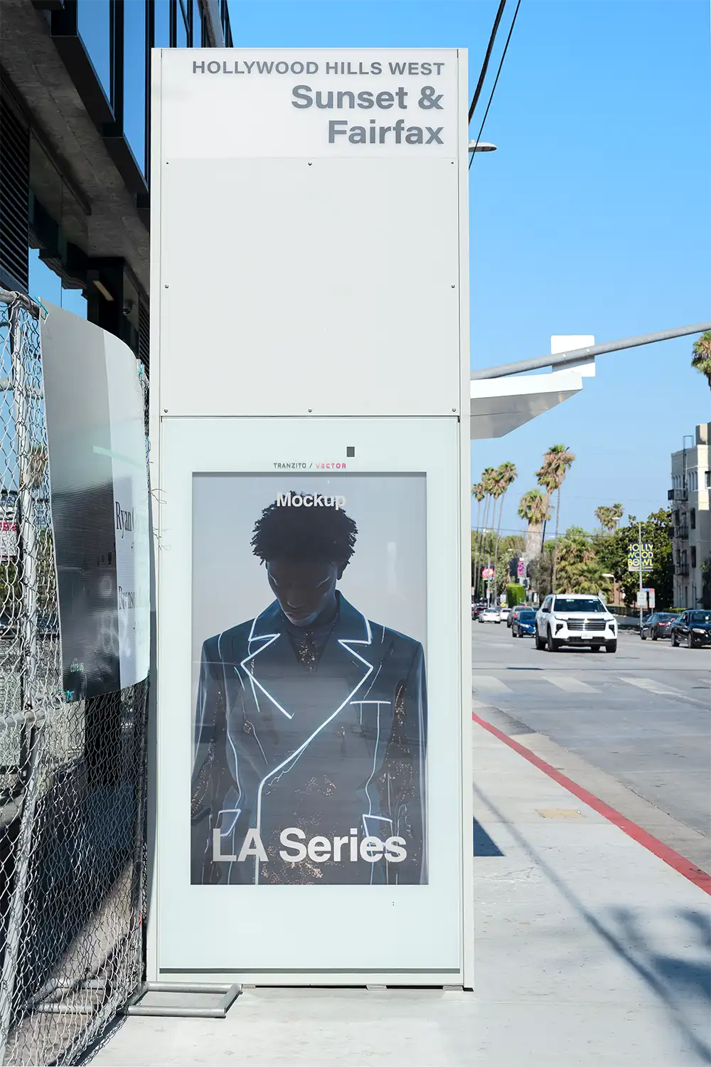 Poster mockup in Hollywood in Los Angeles