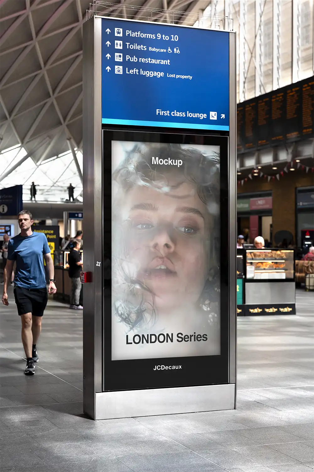 Billboard mockup in the London Underground