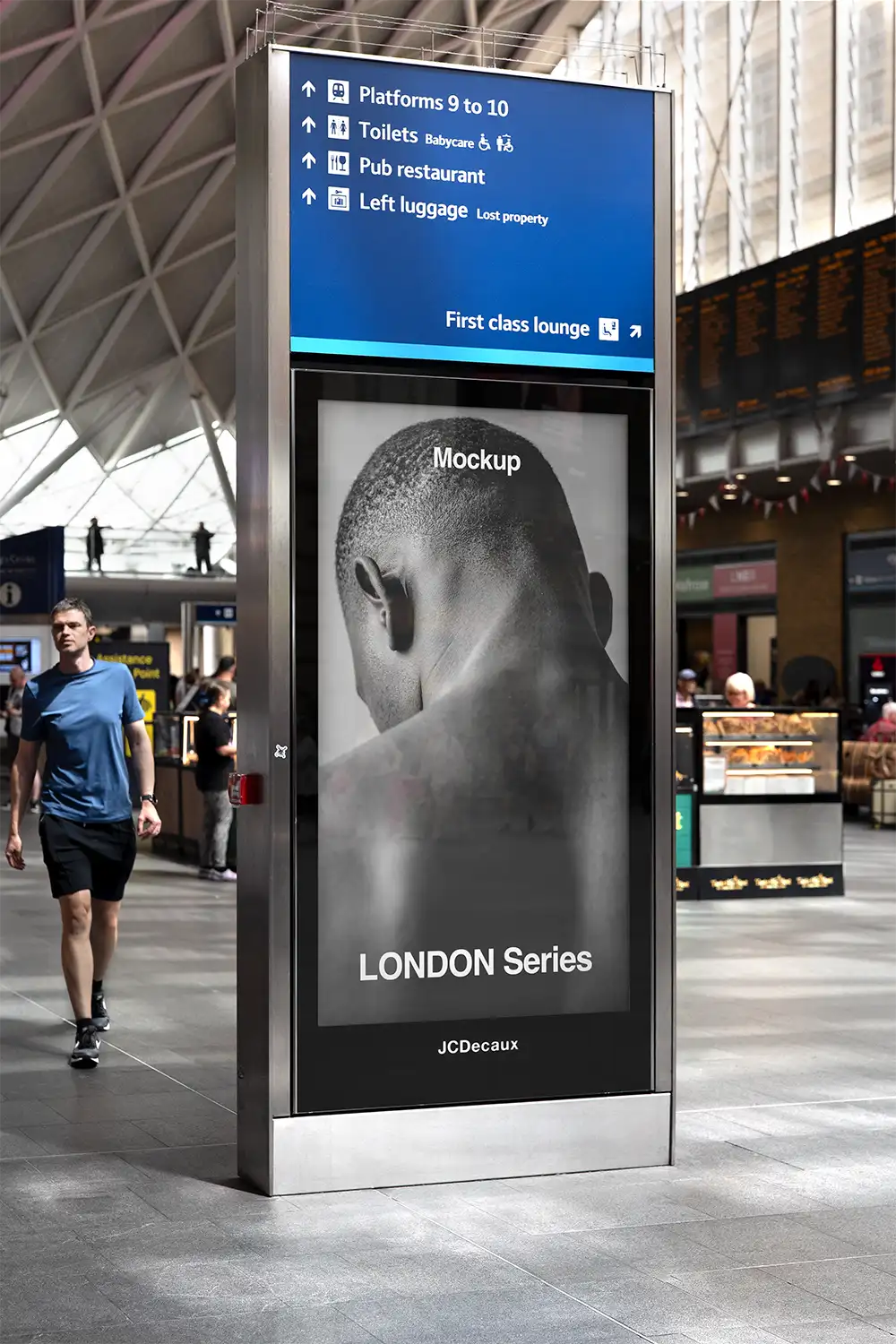 Billboard mockup in the London Underground
