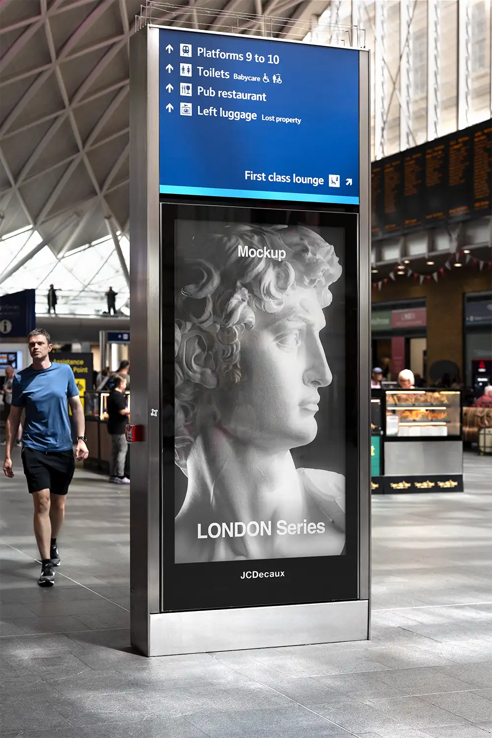 Billboard mockup in the London Underground
