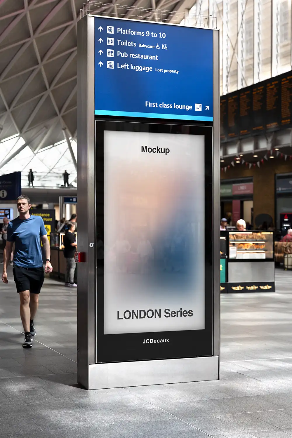 Billboard mockup in the London Underground