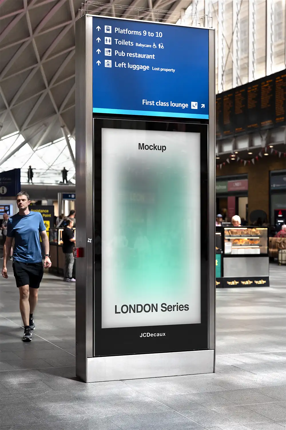 Billboard mockup in the London Underground