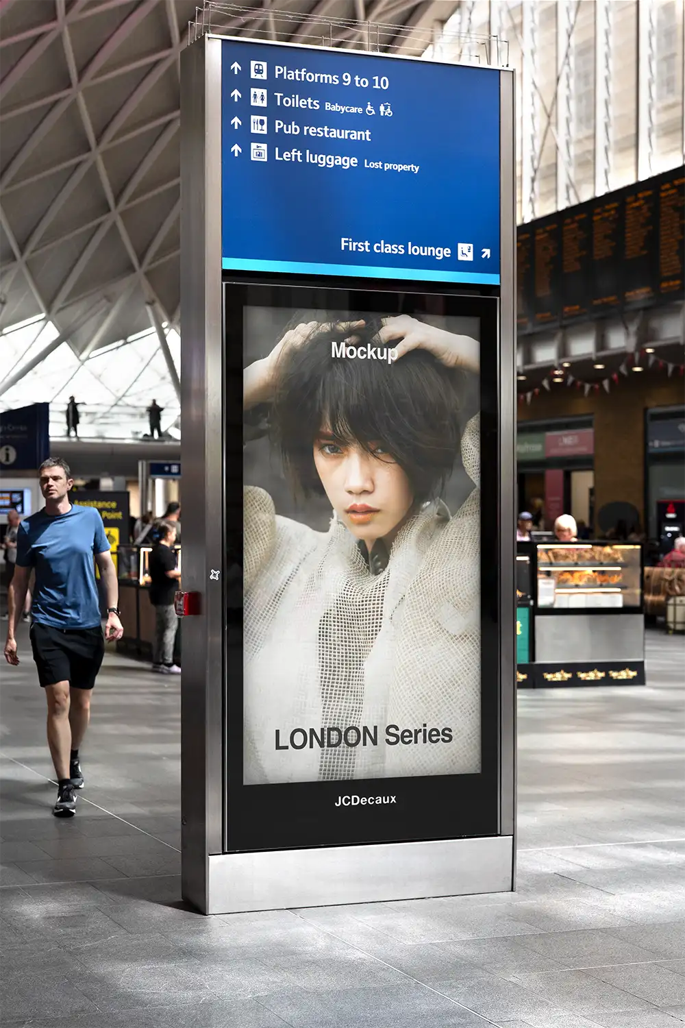 Billboard mockup in the London Underground