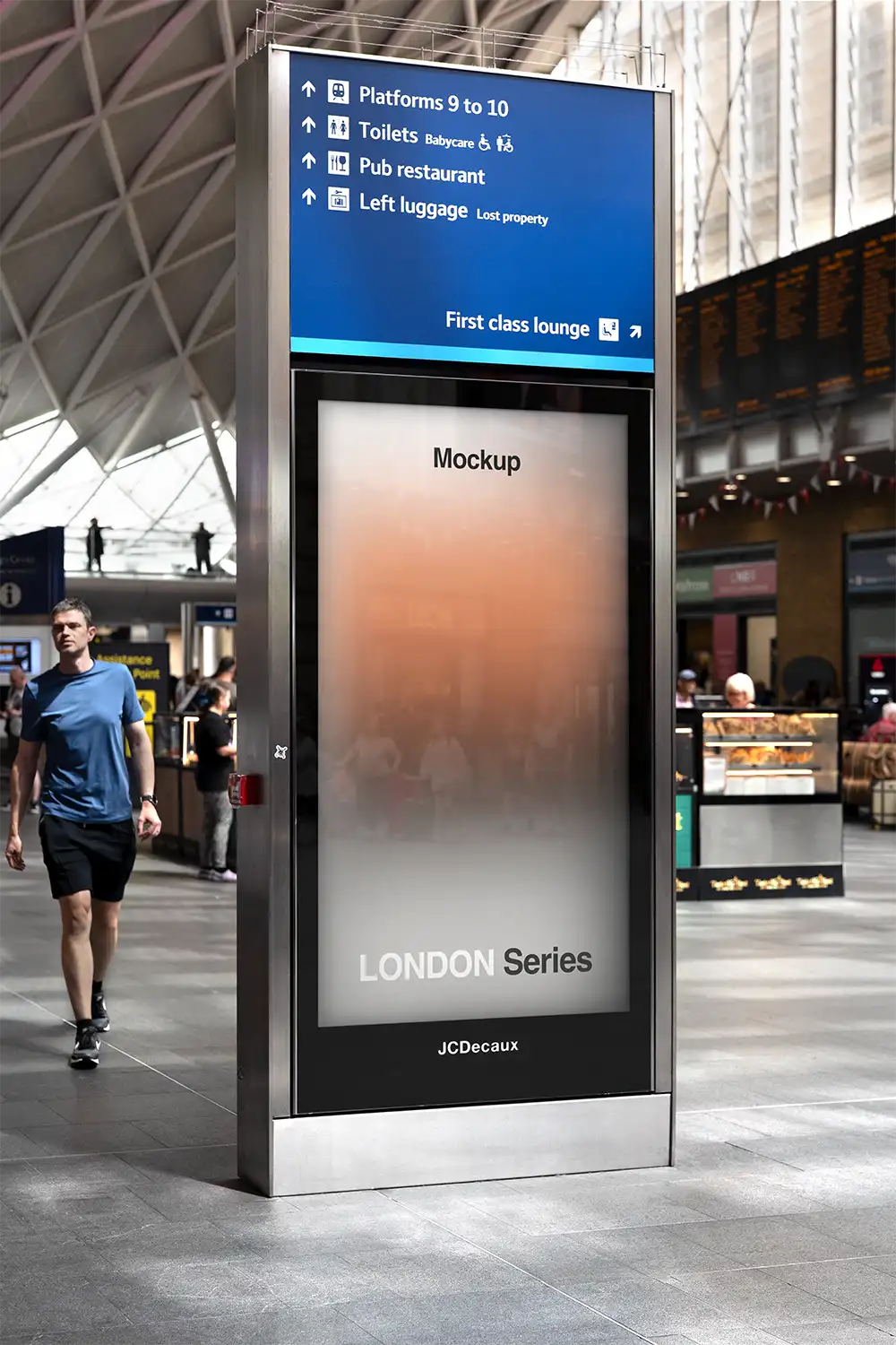 Billboard mockup in the London Underground