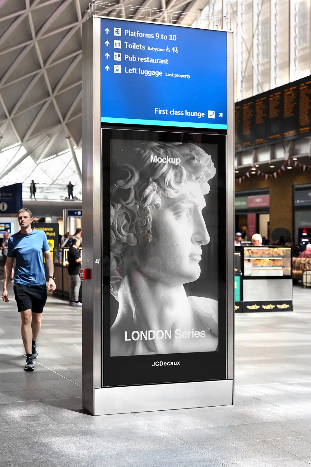 Billboard mockup in the London Underground (London Tube). © BRANDACLE MOCKUPS 2026. All rights reserved.