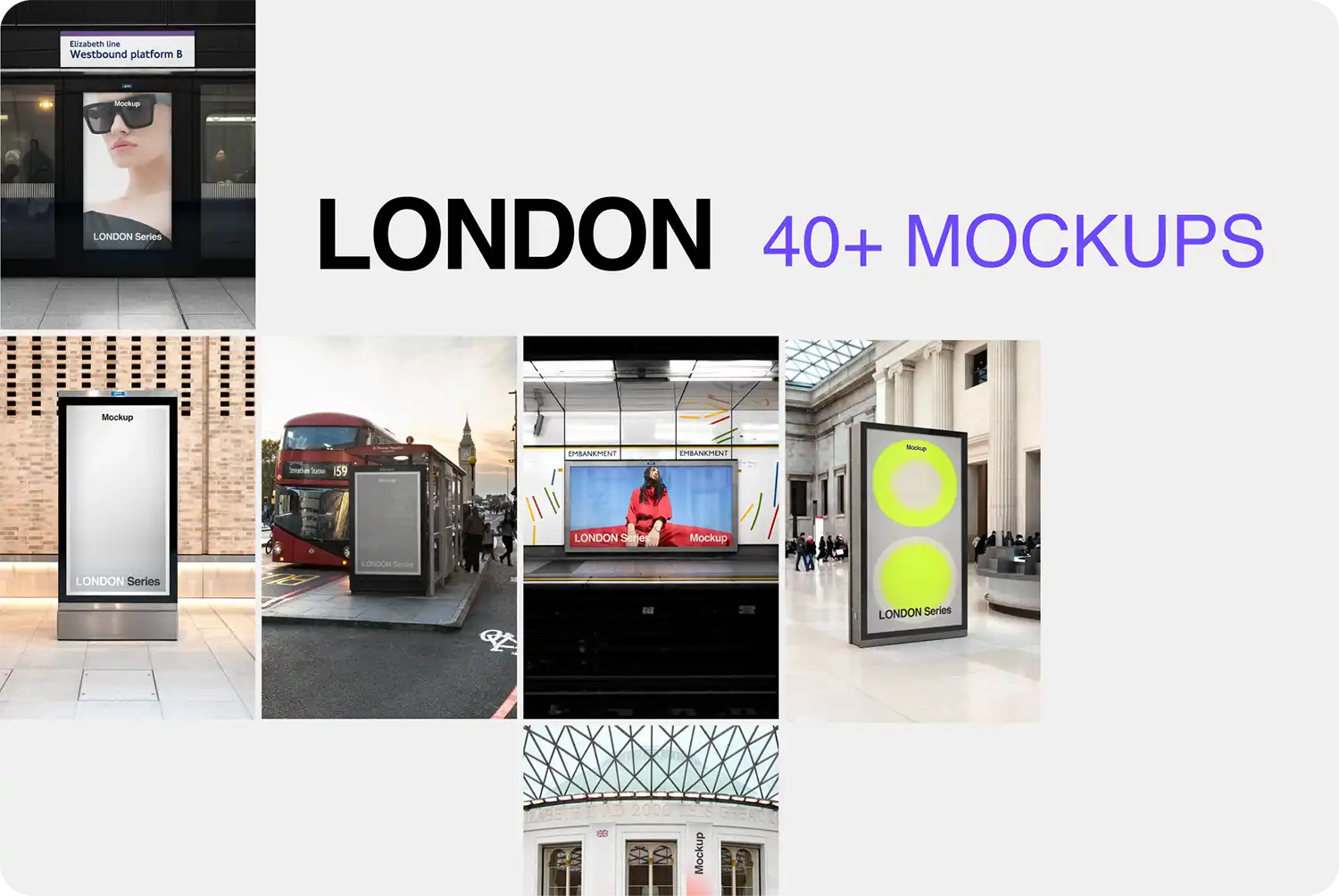LONDON COLLECTION BUNDLE - Poster & Billboard Mockups - Brandacle