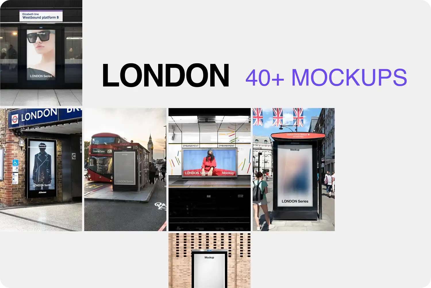 LONDON COLLECTION BUNDLE - Poster & Billboard Mockups - Brandacle