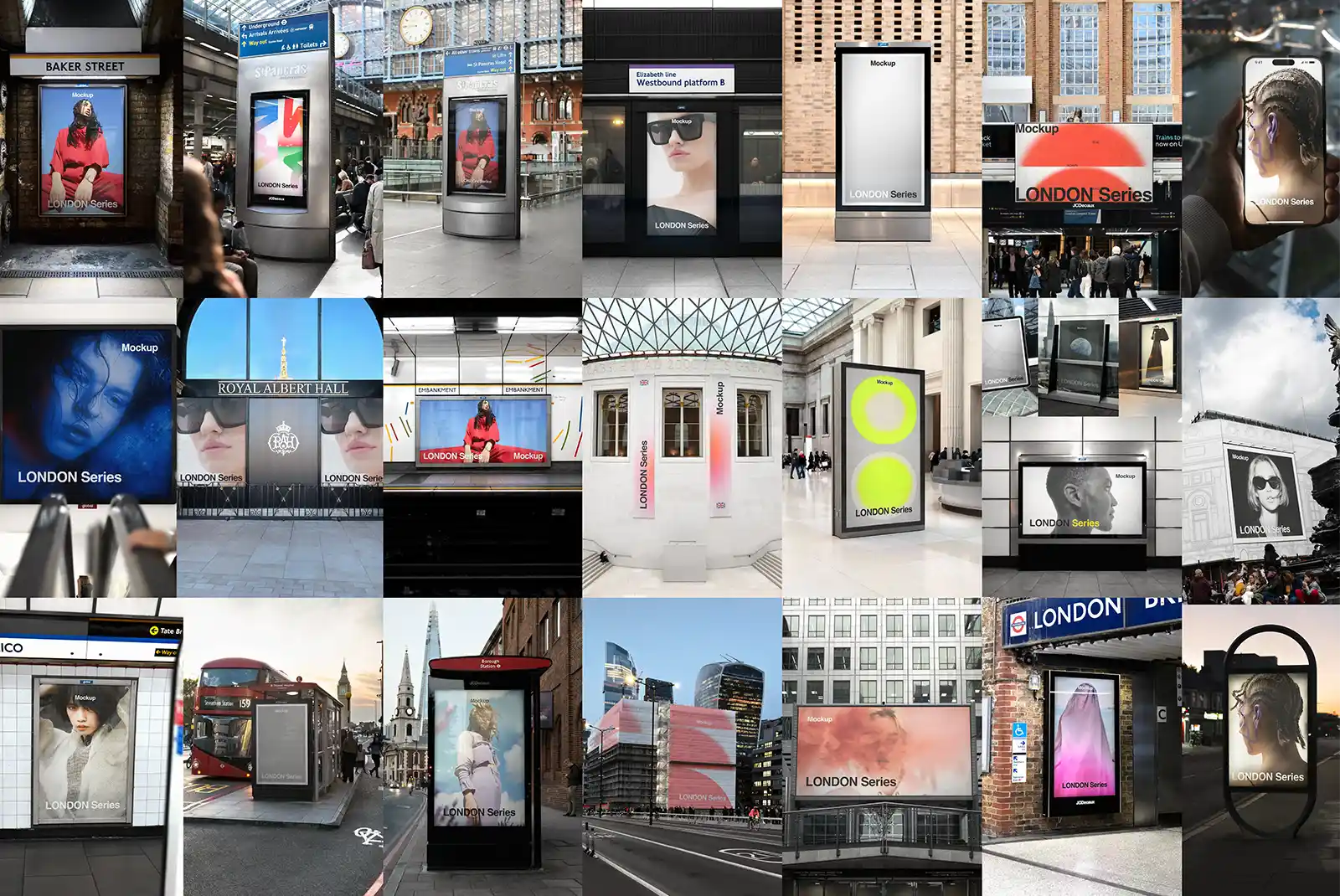 LONDON COLLECTION BUNDLE - Poster & Billboard Mockups - Brandacle