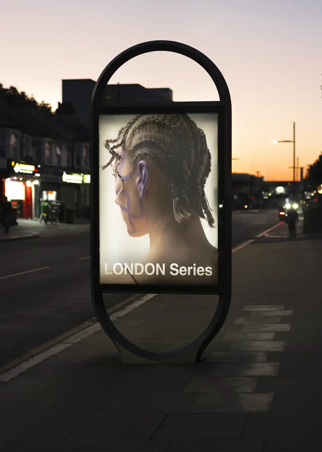 Poster mockup in London. © BRANDACLE MOCKUPS 2026.