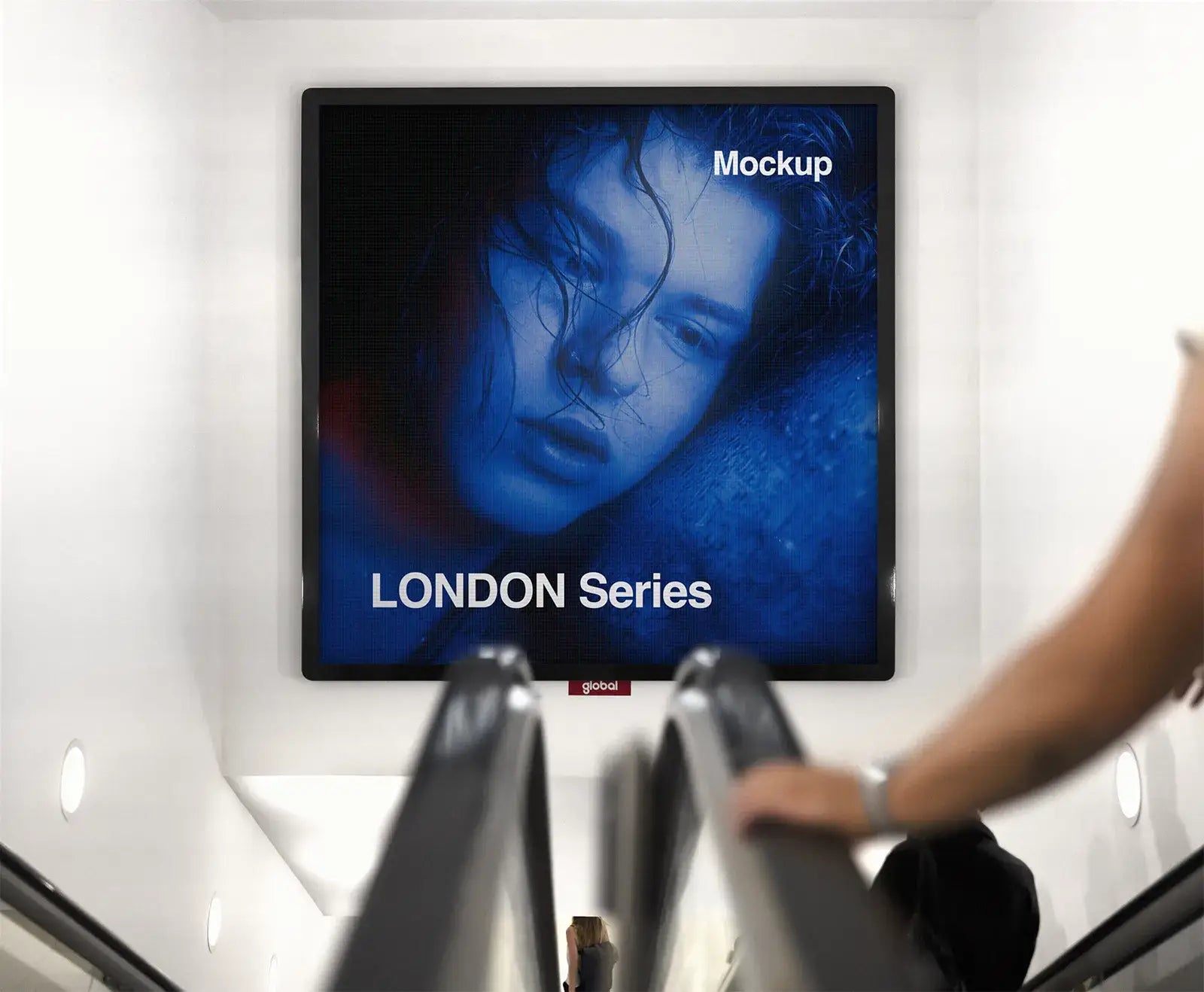 Poster mockup in the London Underground. London Tube. © BRANDACLE MOCKUPS 2026.