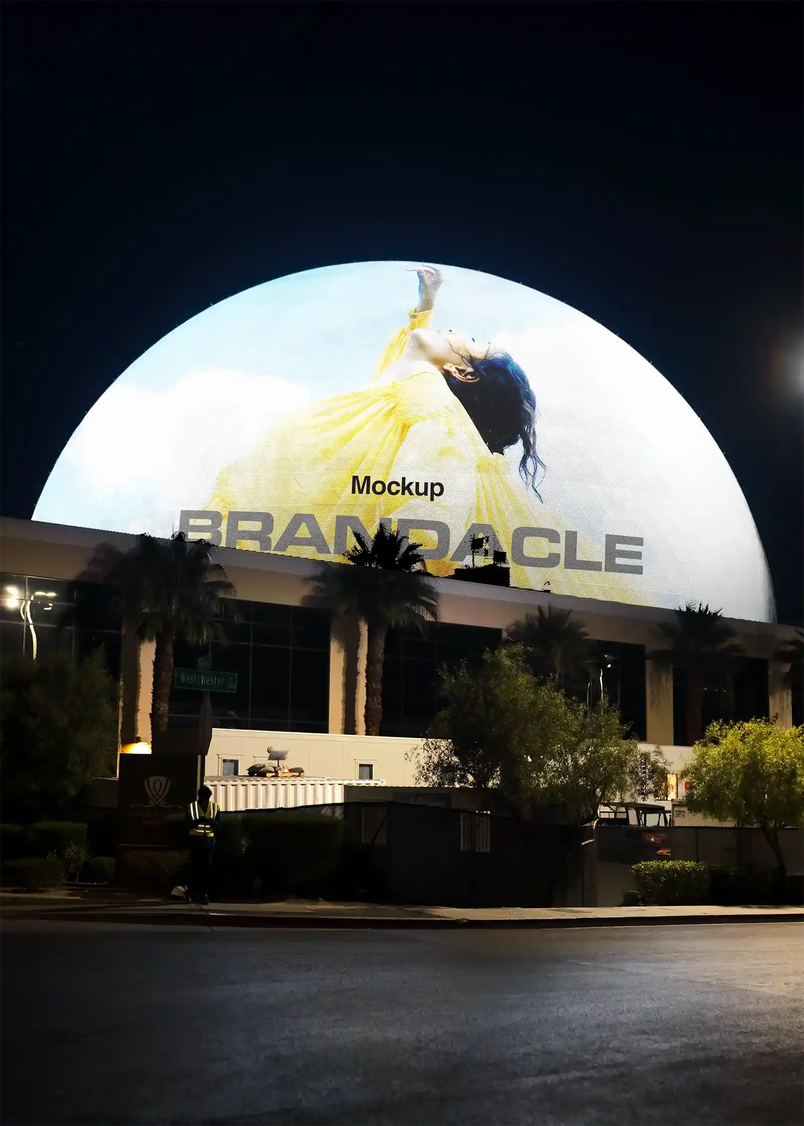 Las Vegas Sphere Mockup, Billboard, USA | US23WEST0646 - Brandacle