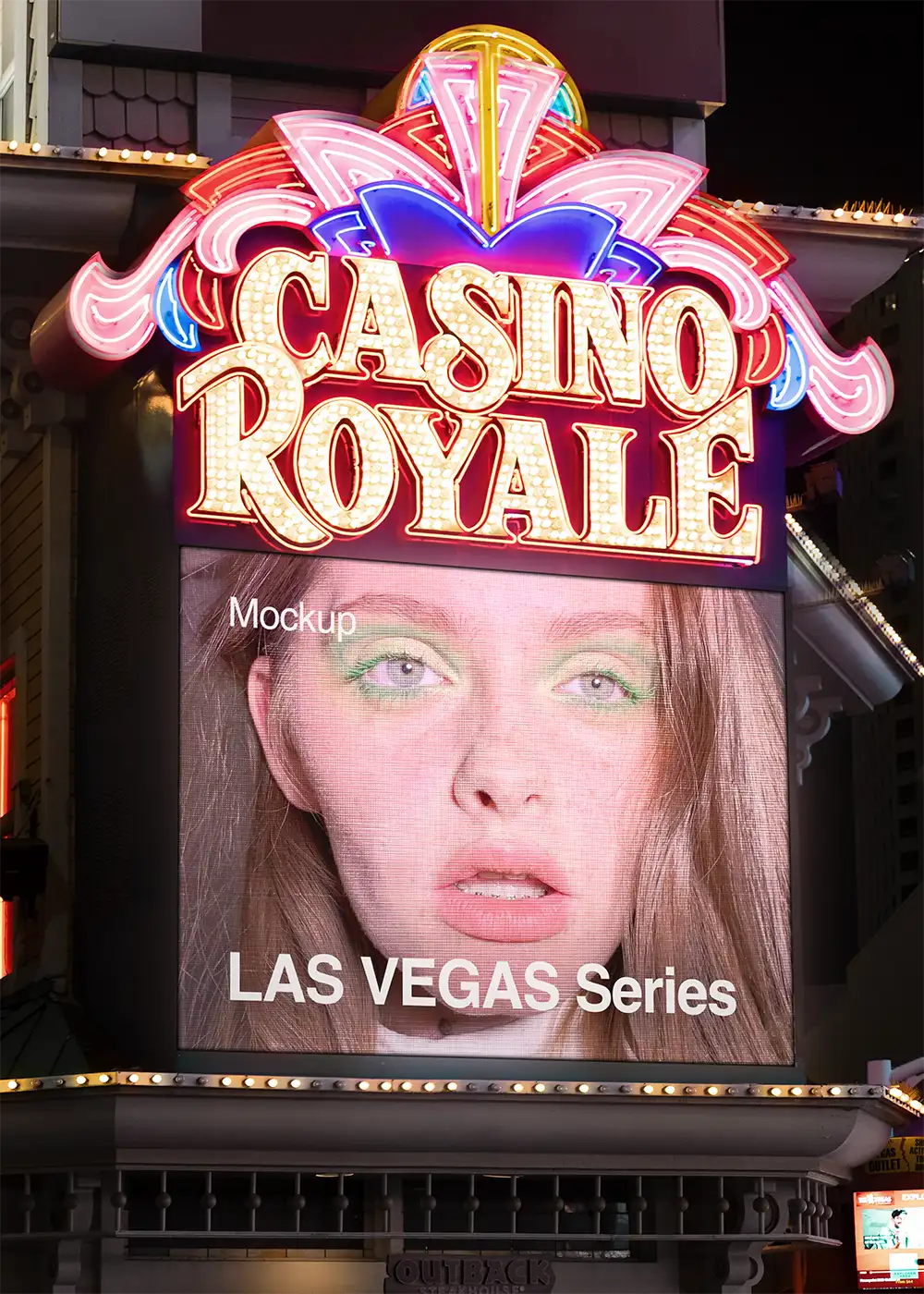 billboard mockup in Las Vegas, nevada © BRANDACLE MOCKUPS 2026. 