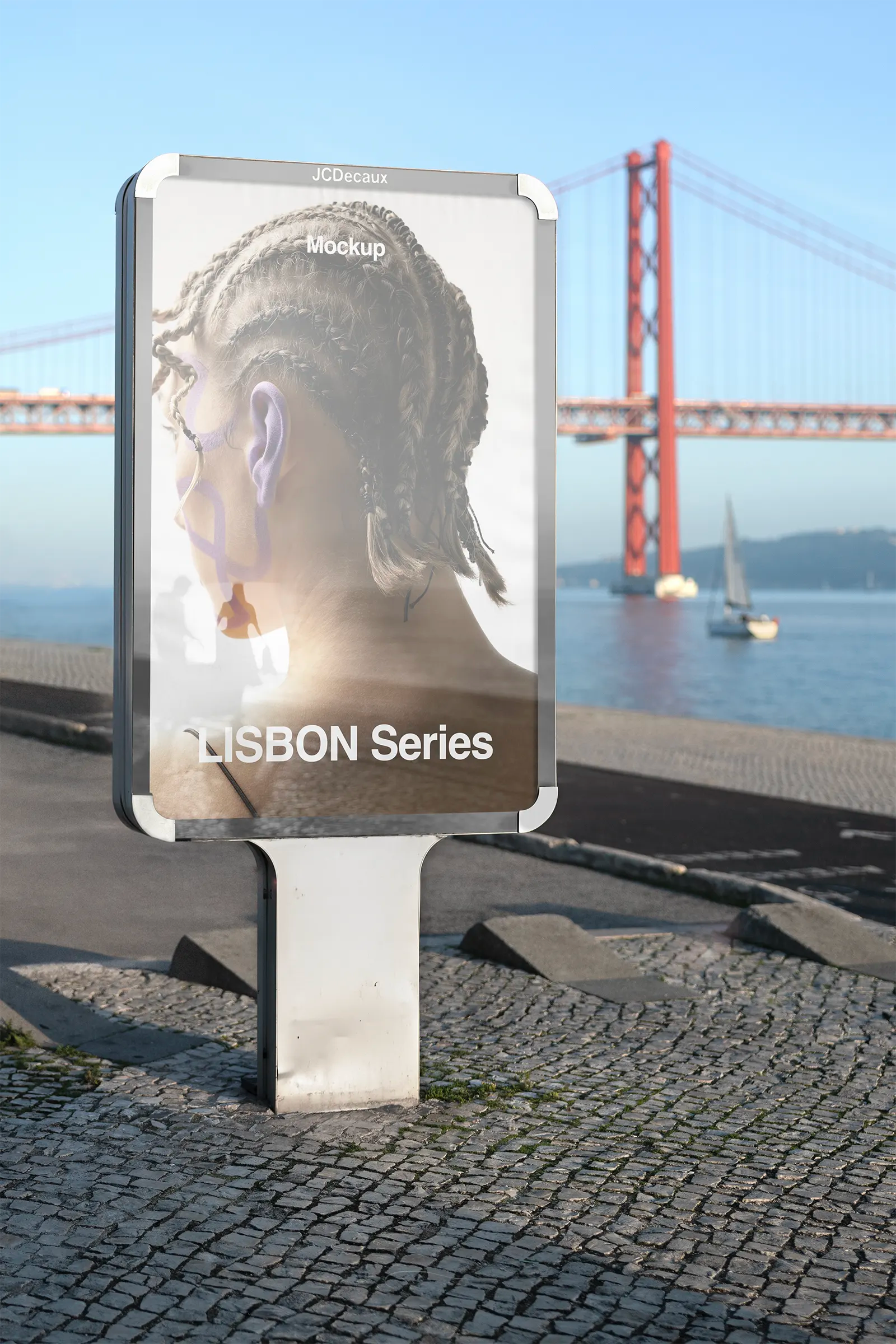 Billboard mockup in Lisbon, Portugal. Poster, Banner. 