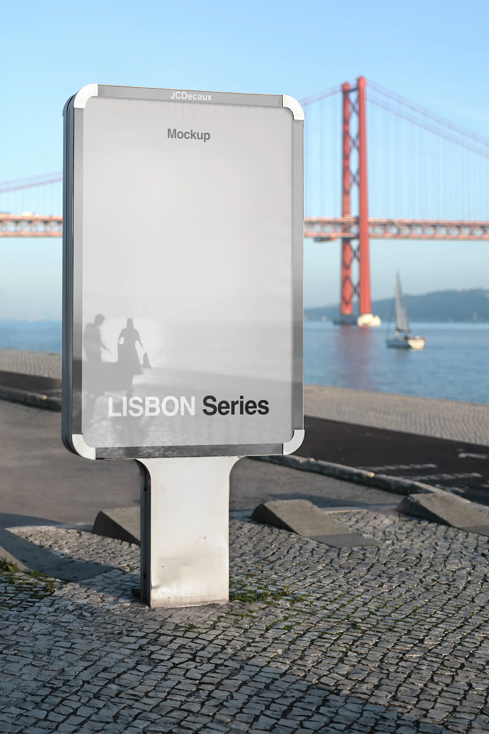 Billboard mockup in Lisbon, Portugal. Poster, Banner.