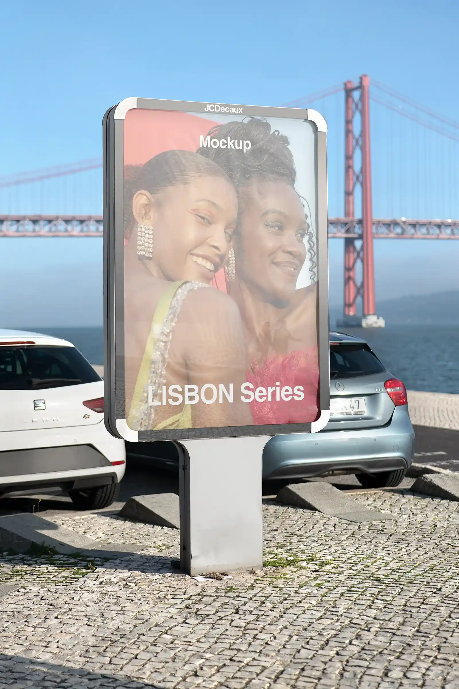 Poster mockup in Lisbon, Portugal