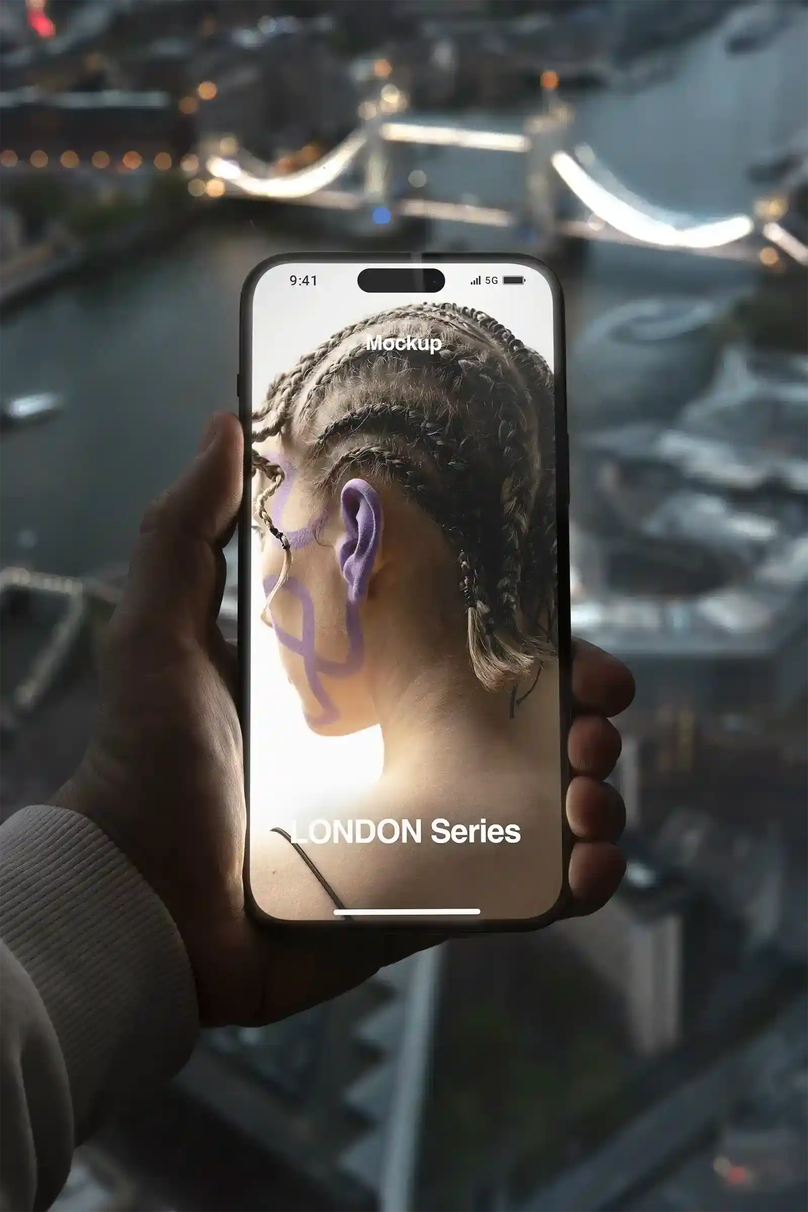 Phone mockup in London, UK. iPhone Mockup