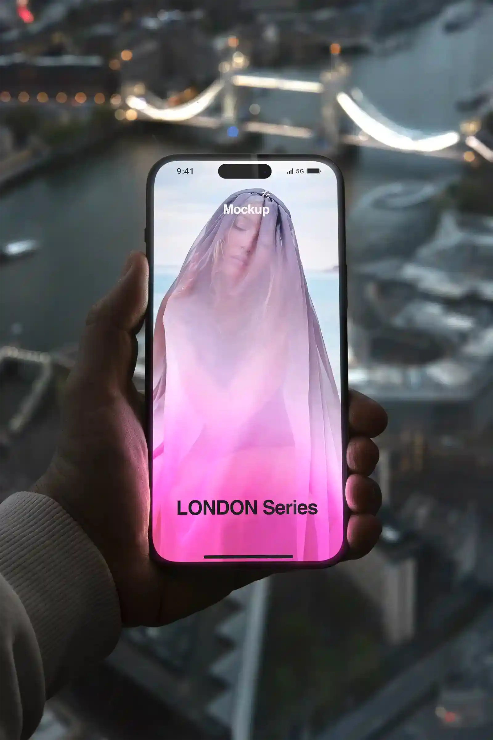 Phone mockup in London, UK. iPhone Mockup