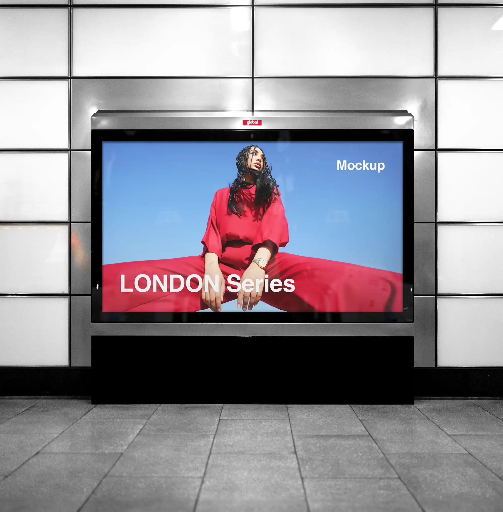 Billboard mockup in the London Underground (London Tube) © BRANDACLE MOCKUPS 2026.