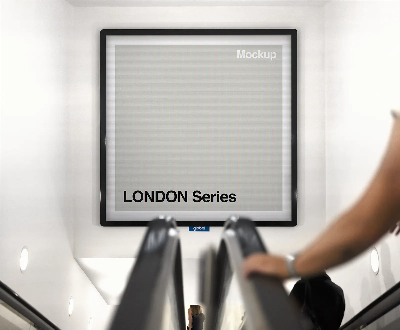 Billboard mockup in the London Underground, UK. London tube PSD Mockup on Photoshop for your design 1
