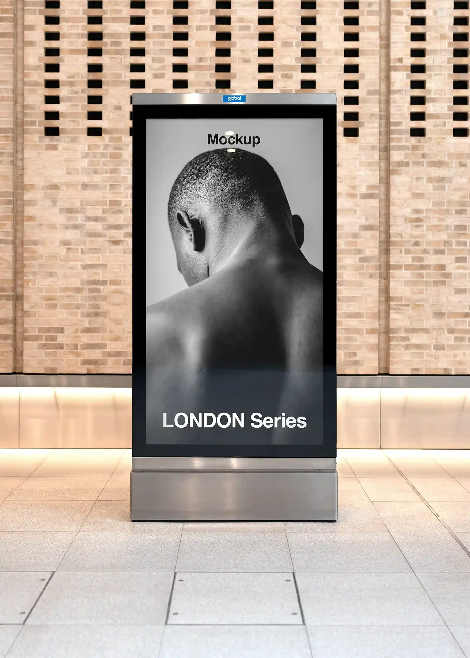 Billboard mockup in the London Undeground, London Tube, at Paddigton Train Station, United Kingdom