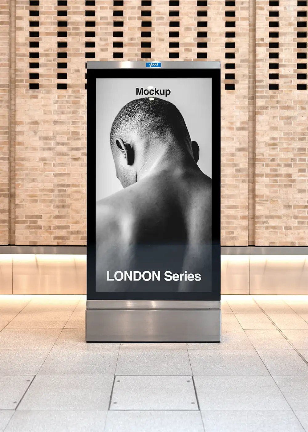 Billboard mockup in the London Undeground (London Tube). © BRANDACLE MOCKUPS 2026.