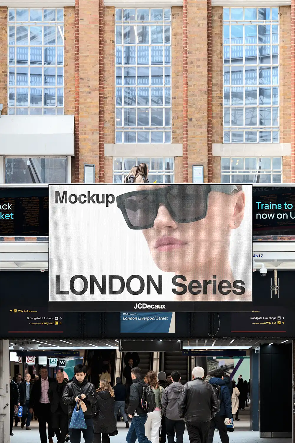 Billboard mockup in the London Underground (London Tube). © BRANDACLE MOCKUPS 2026