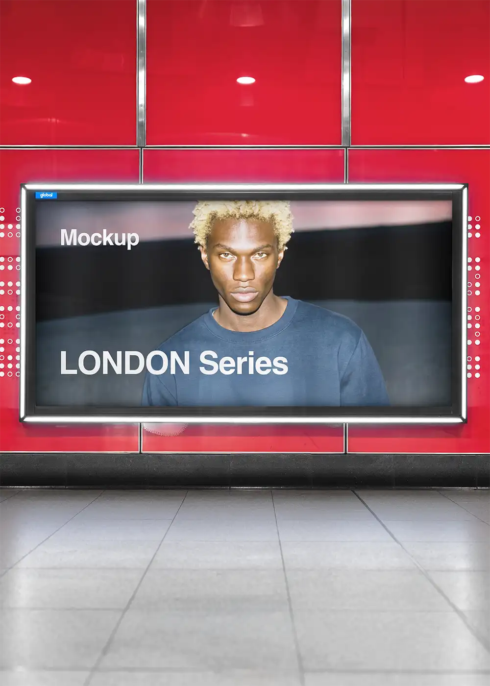 Billboard mockup in the London Underground © BRANDACLE MOCKUPS 2026. All rights reserved.