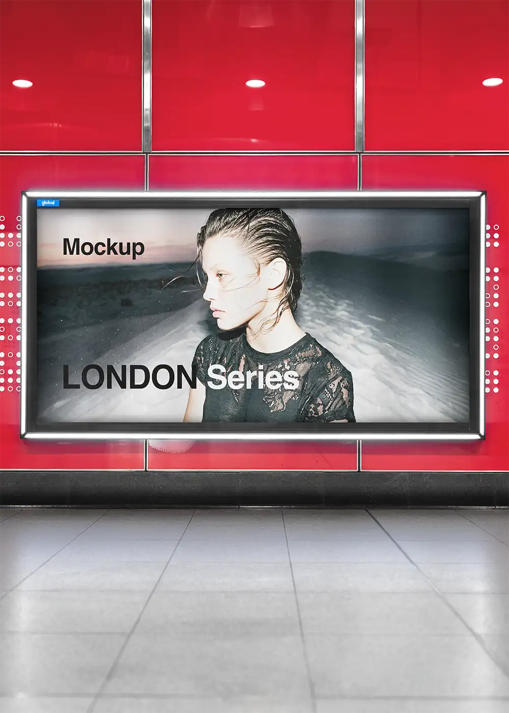 Billboard mockup in the London Underground © BRANDACLE MOCKUPS 2026. All rights reserved.