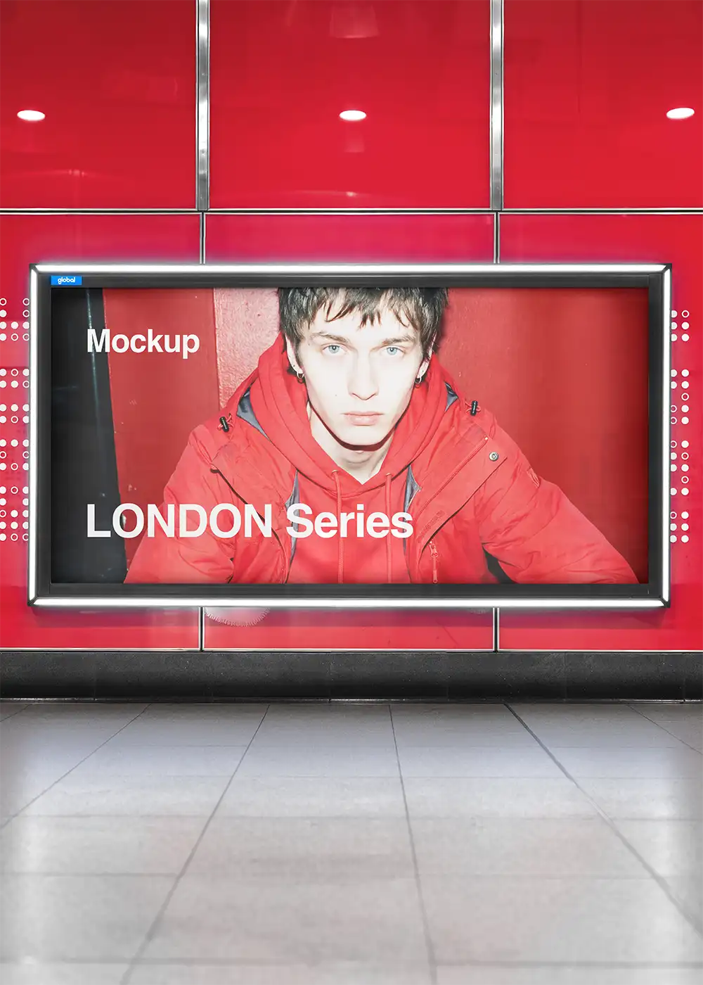 Billboard mockup in the London Underground © BRANDACLE MOCKUPS 2026. All rights reserved.