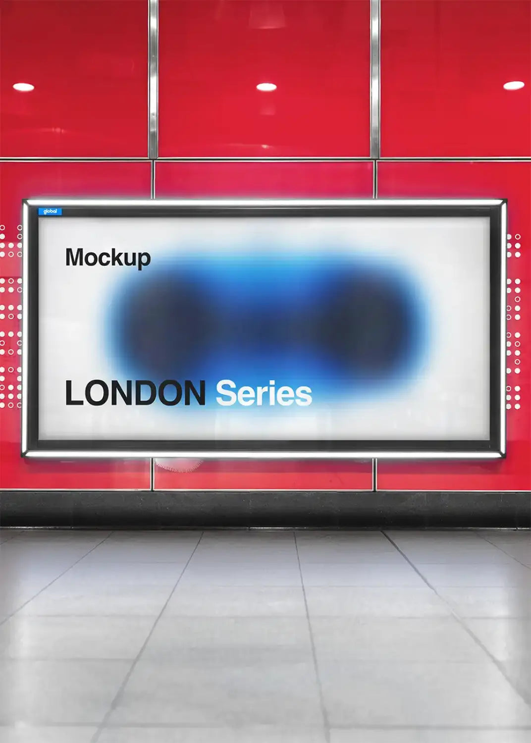Billboard mockup in the London Underground © BRANDACLE MOCKUPS 2026. All rights reserved.