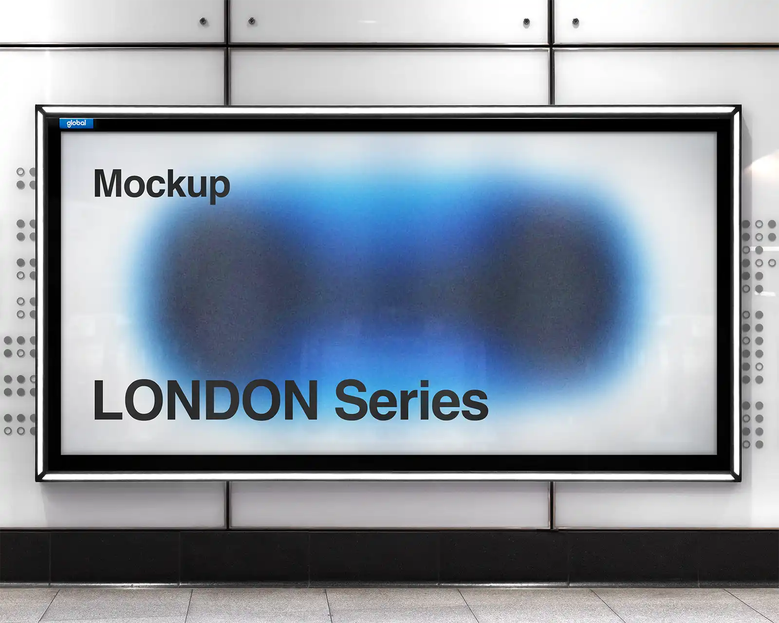 Billboard mockup in the London Underground