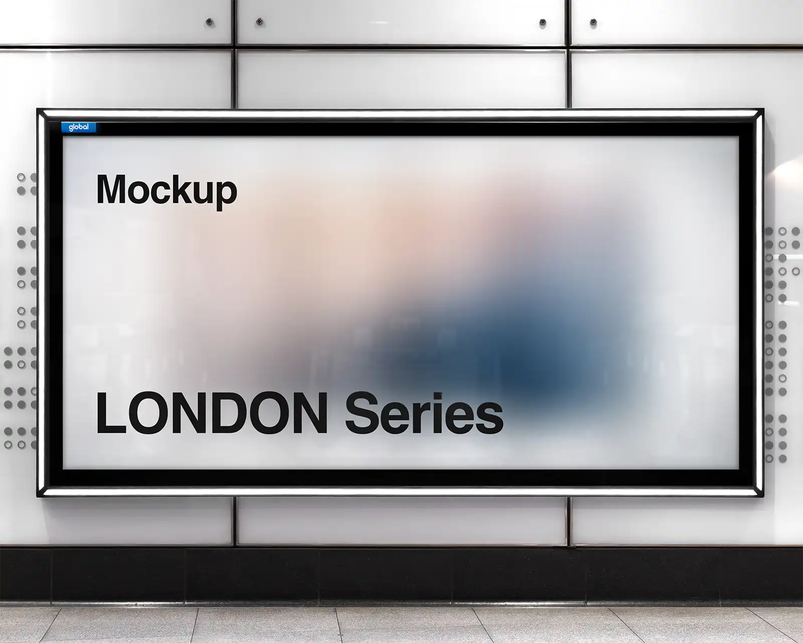 Billboard mockup in the London Underground