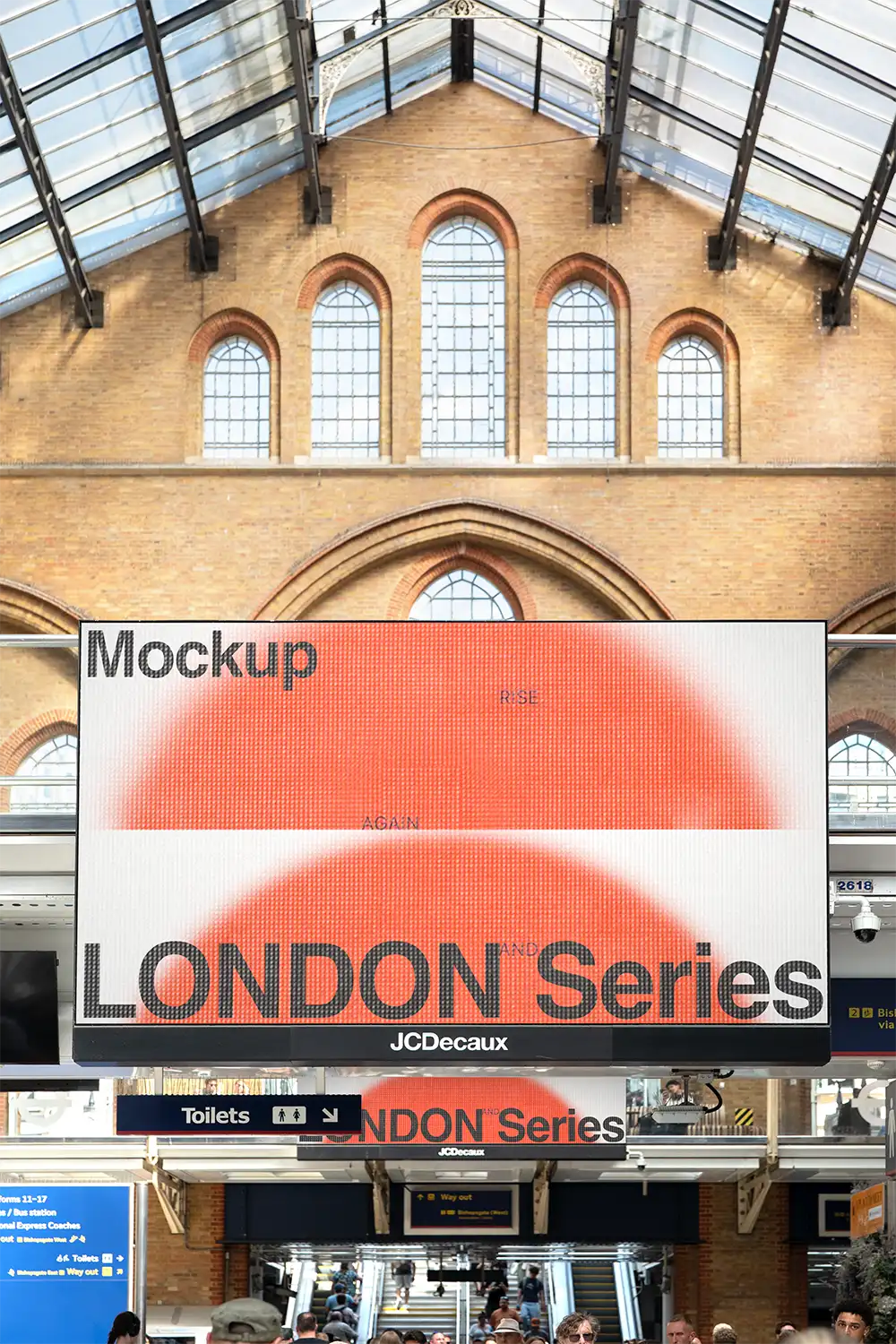 Billboard mockup in the London Underground. © 2026 BRANDACLE MOCKUPS. No unauthorized reproduction. No AI training allowed. No generative AI modification or derivative works permitted. 