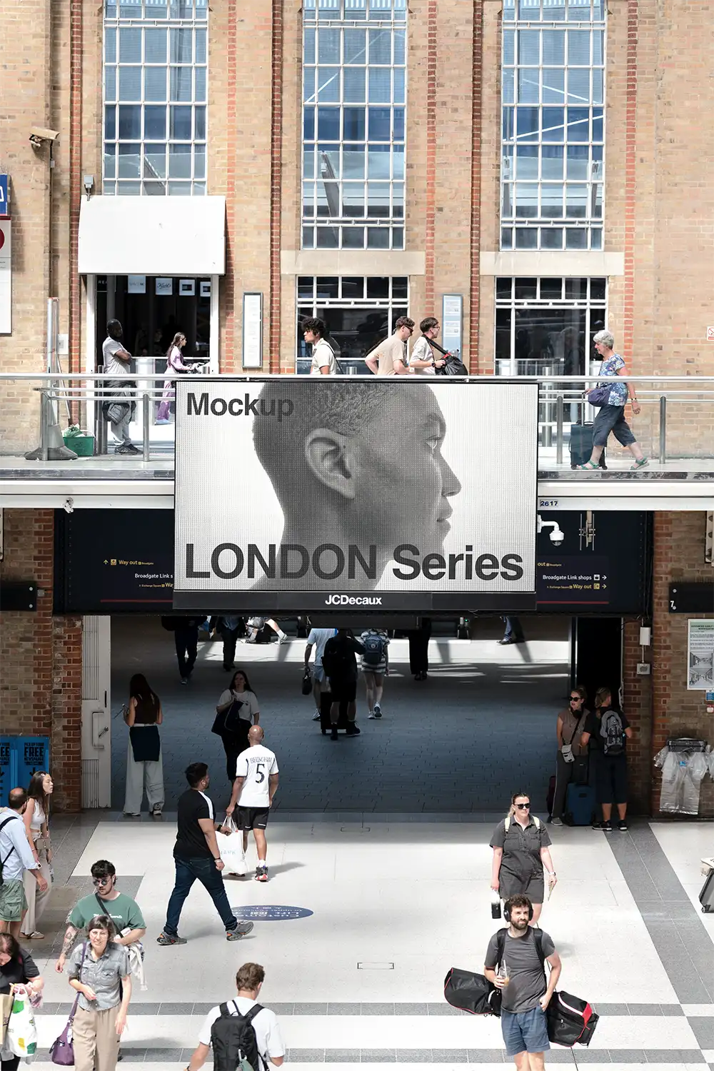 Billboard mockup in the London Underground (London Tube). © BRANDACLE MOCKUPS 2026