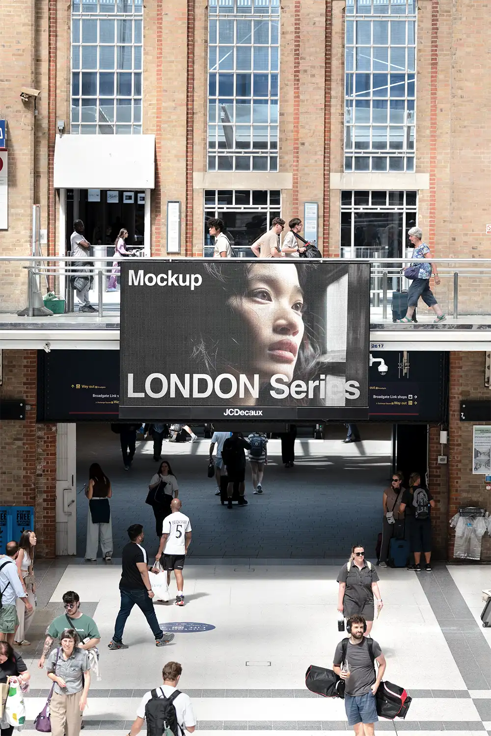 Billboard mockup in the London Underground (London Tube). © BRANDACLE MOCKUPS 2026