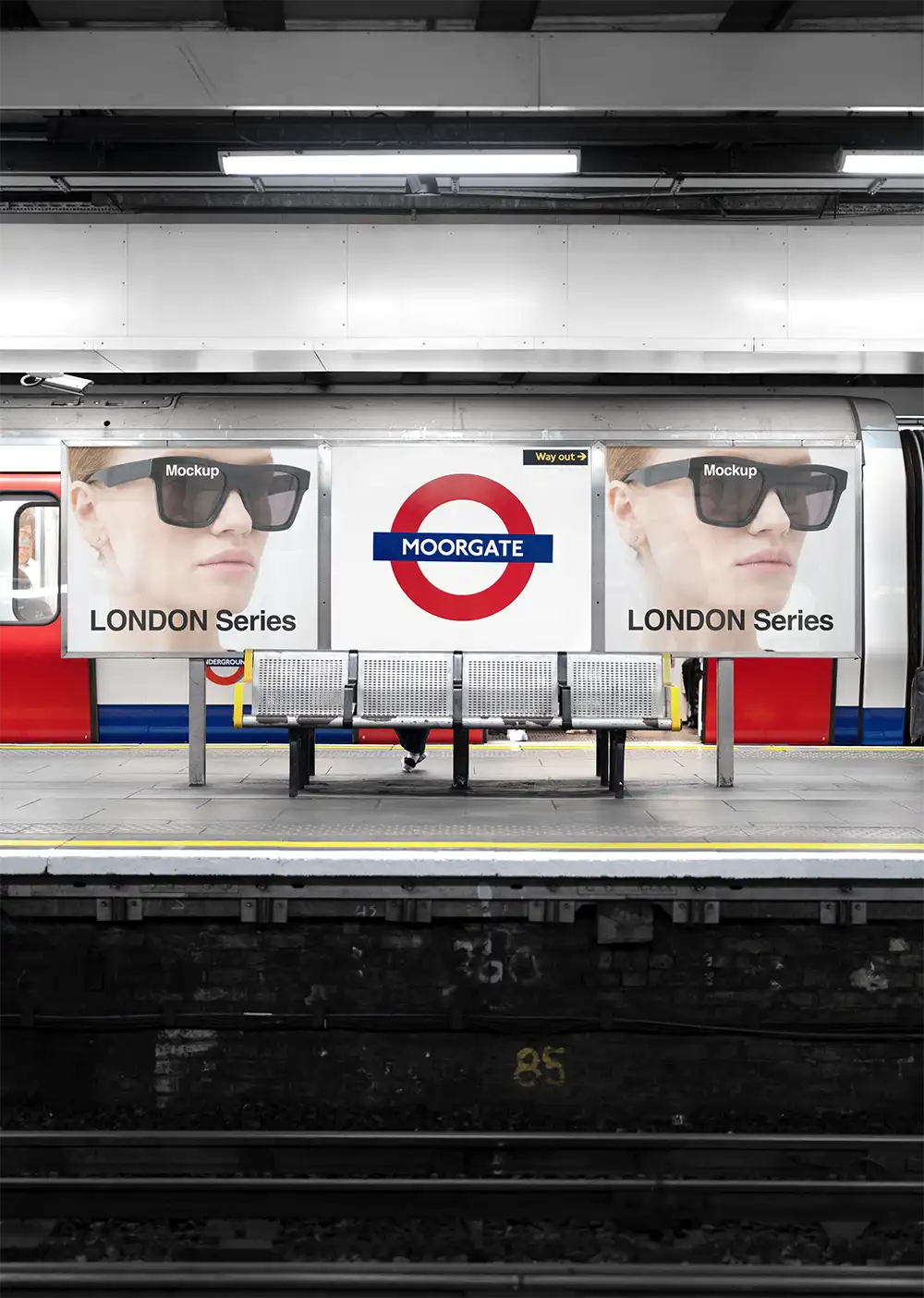 Poster mockup in the London Underground Tube © BRANDACLE MOCKUPS 2026. All rights reserved.
