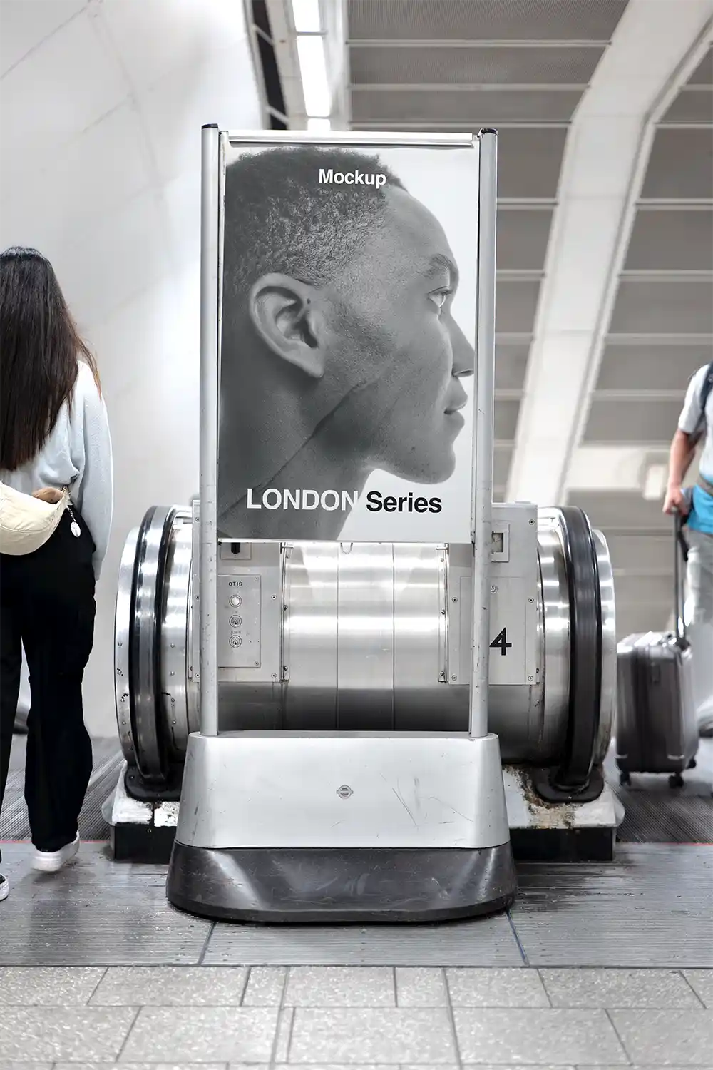 Poster mockup in the London Underground