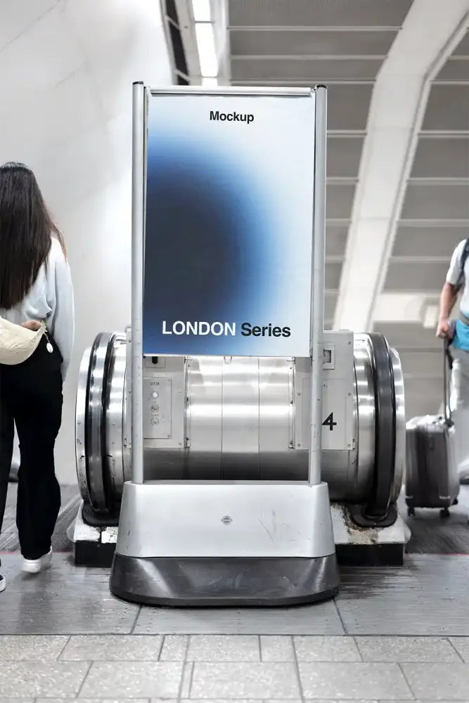 Poster mockup in the London Underground
