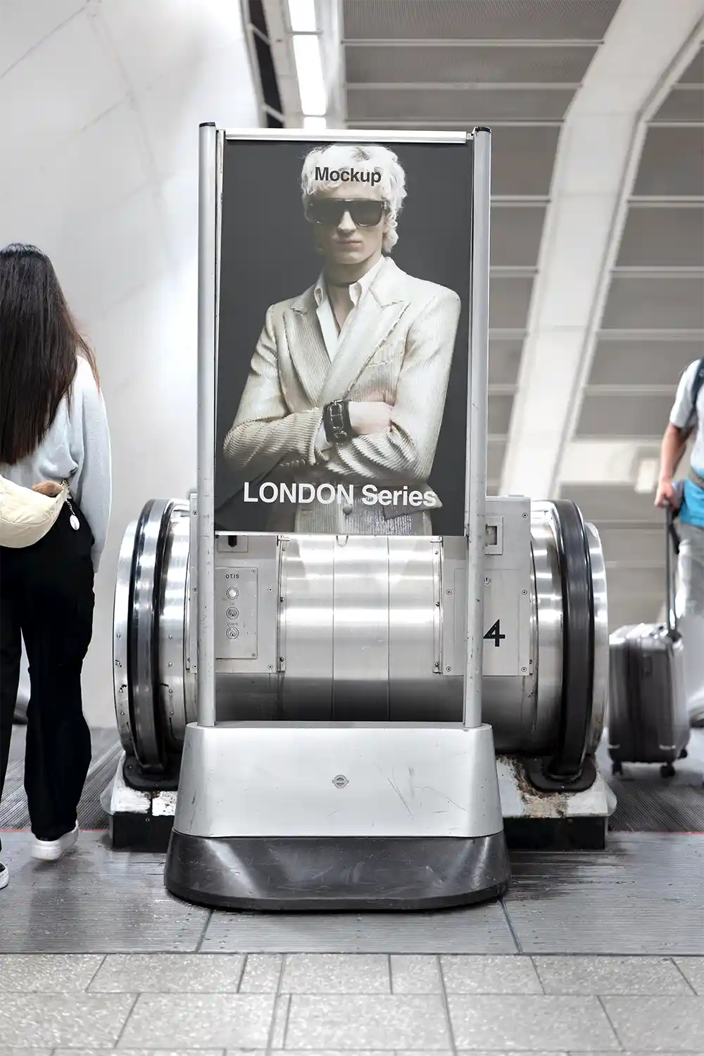 Poster mockup in the London Underground