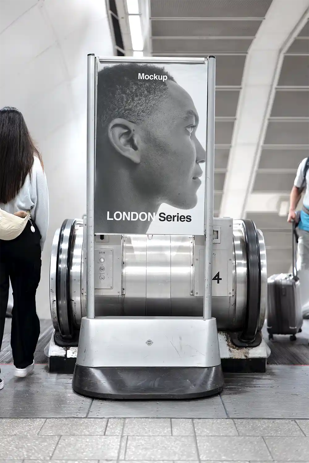 Poster mockup in the London Underground, London Tube. © BRANDACLE MOCKUPS 2026