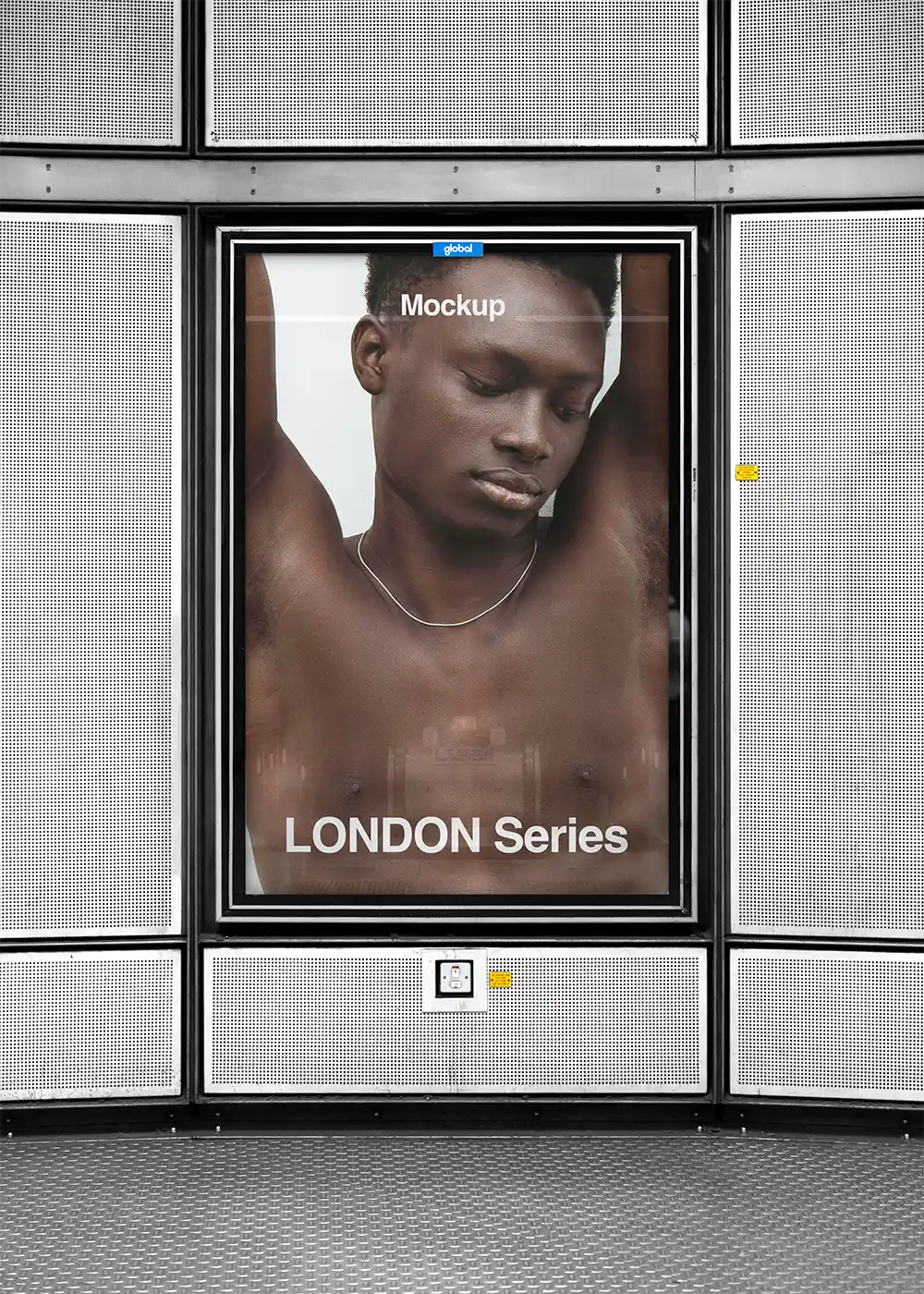 Poster mockup in the London Underground