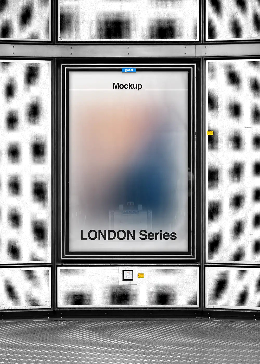 Poster mockup in the London Underground
