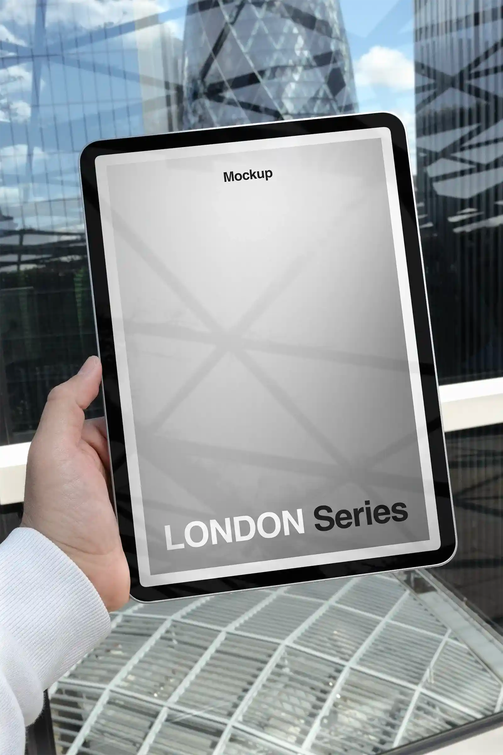 iPad mockup in London, UK. Tablet Mockup. PSD Mockup on Photoshop for your design 1