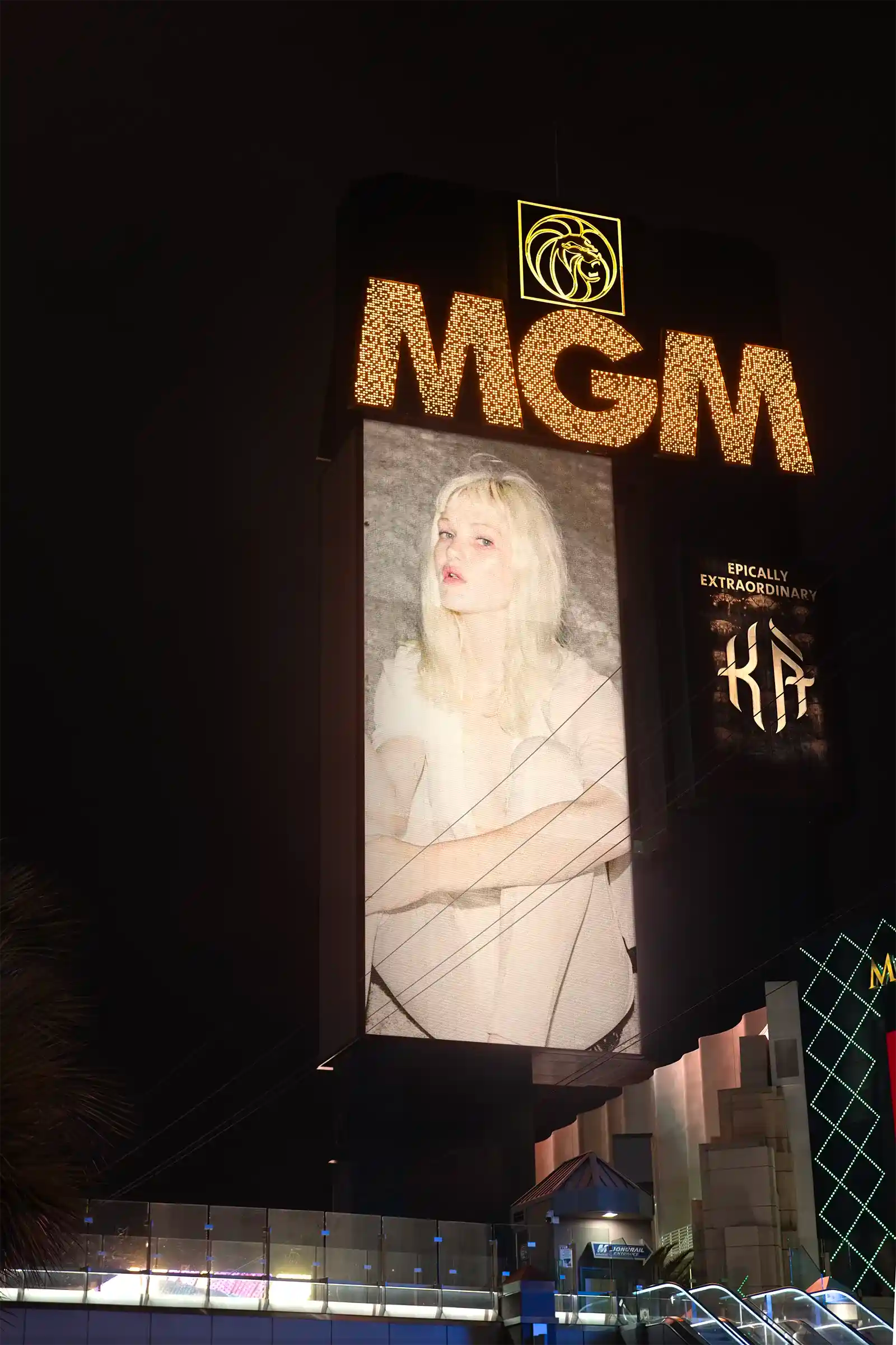 Billboard mockup in Las Vegas United States. 