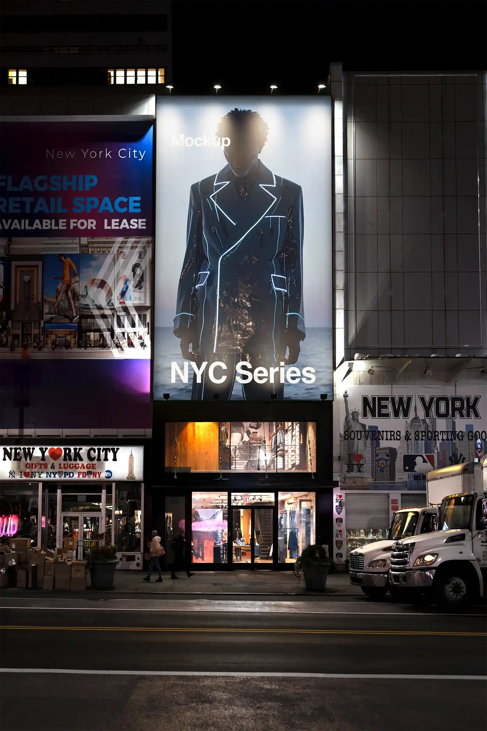 Giant Billboard mockup in New York, United States
